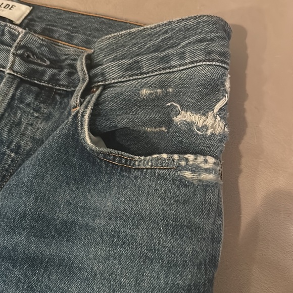 Agolde Riley High Rise Straight Crop 27 in frequency color - Picture 5 of 8